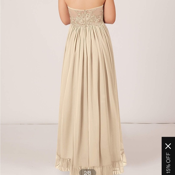 Azazie Junior Bridesmaid chiffon dress - Picture 2 of 10